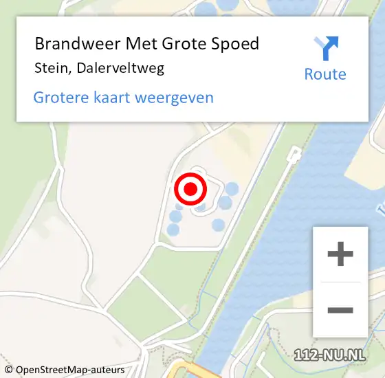 Locatie op kaart van de 112 melding: Brandweer Met Grote Spoed Naar Stein, Dalerveltweg op 18 juni 2024 01:58