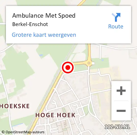 Locatie op kaart van de 112 melding: Ambulance Met Spoed Naar Berkel-Enschot op 18 juni 2024 03:14