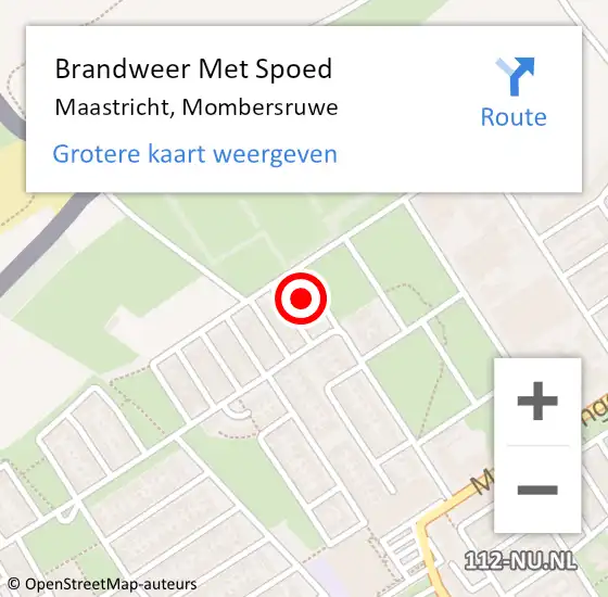 Locatie op kaart van de 112 melding: Brandweer Met Spoed Naar Maastricht, Mombersruwe op 18 juni 2024 07:19