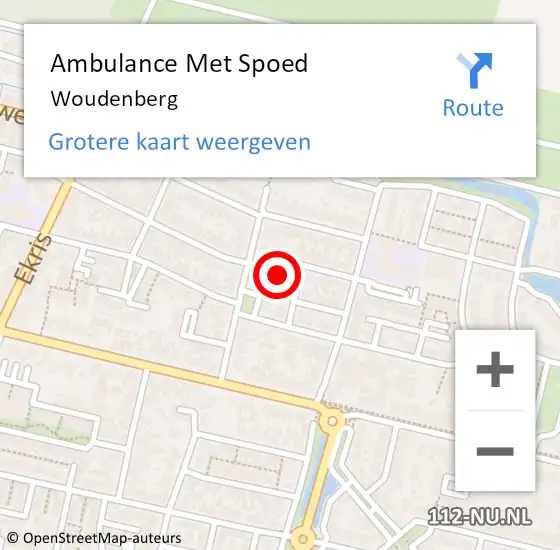 Locatie op kaart van de 112 melding: Ambulance Met Spoed Naar Woudenberg op 18 juni 2024 10:10