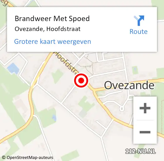 Locatie op kaart van de 112 melding: Brandweer Met Spoed Naar Ovezande, Hoofdstraat op 18 juni 2024 11:39