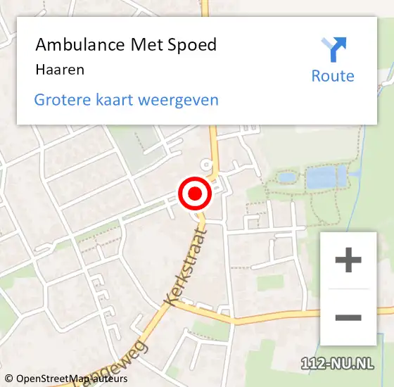 Locatie op kaart van de 112 melding: Ambulance Met Spoed Naar Haaren op 18 juni 2024 12:27