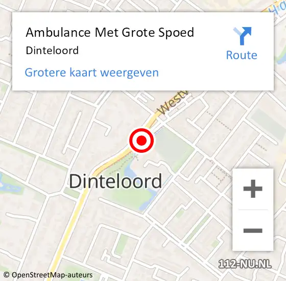 Locatie op kaart van de 112 melding: Ambulance Met Grote Spoed Naar Dinteloord op 18 juni 2024 13:09