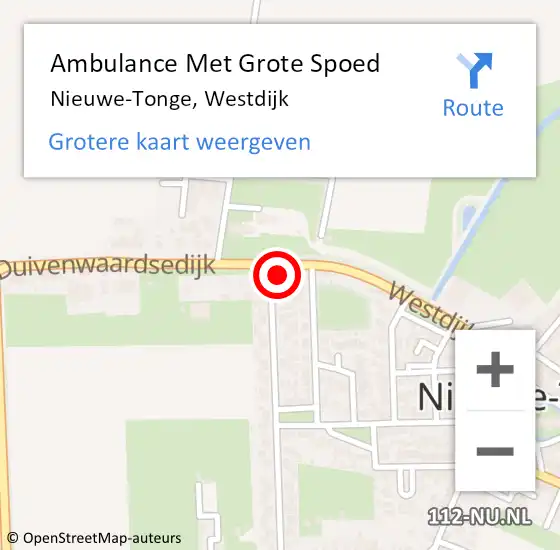 Locatie op kaart van de 112 melding: Ambulance Met Grote Spoed Naar Nieuwe-Tonge, Westdijk op 9 oktober 2014 21:23