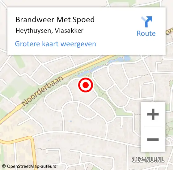 Locatie op kaart van de 112 melding: Brandweer Met Spoed Naar Heythuysen, Vlasakker op 18 juni 2024 15:49