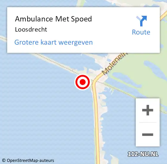 Locatie op kaart van de 112 melding: Ambulance Met Spoed Naar Loosdrecht op 18 juni 2024 16:43