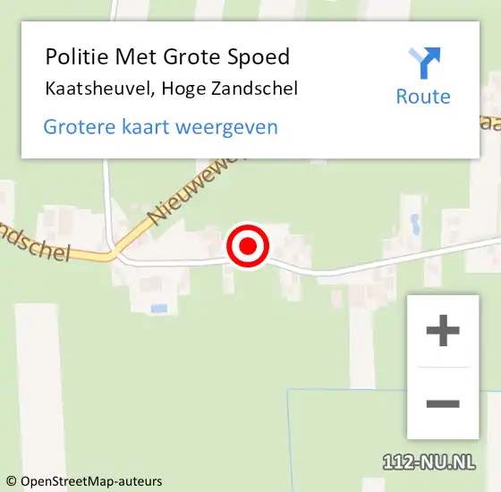 Locatie op kaart van de 112 melding: Politie Met Grote Spoed Naar Kaatsheuvel, Hoge Zandschel op 18 juni 2024 17:36