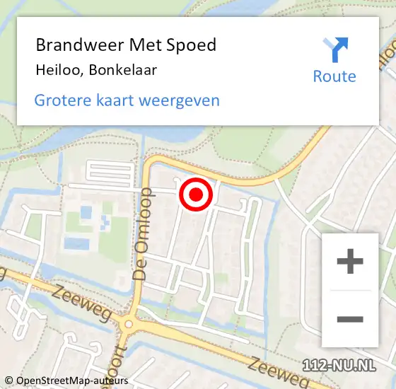 Locatie op kaart van de 112 melding: Brandweer Met Spoed Naar Heiloo, Bonkelaar op 18 juni 2024 19:03