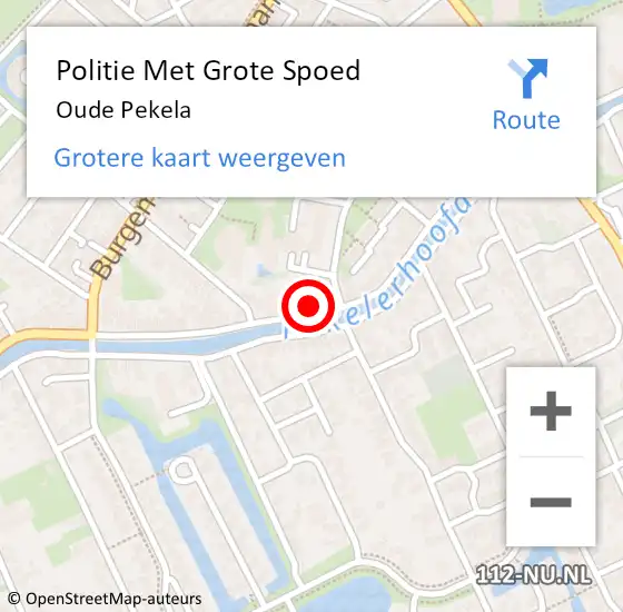 Locatie op kaart van de 112 melding: Politie Met Grote Spoed Naar Oude Pekela op 18 juni 2024 21:45