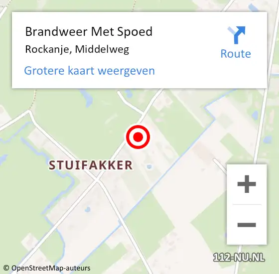 Locatie op kaart van de 112 melding: Brandweer Met Spoed Naar Rockanje, Middelweg op 19 juni 2024 04:54