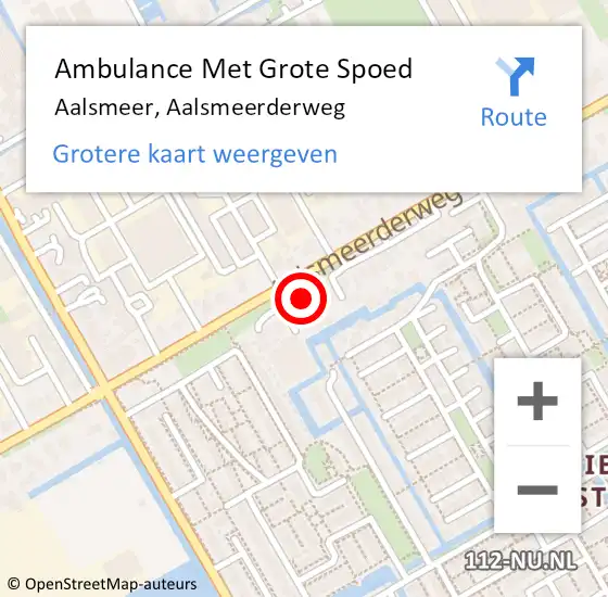 Locatie op kaart van de 112 melding: Ambulance Met Grote Spoed Naar Aalsmeer, Aalsmeerderweg op 19 juni 2024 05:37