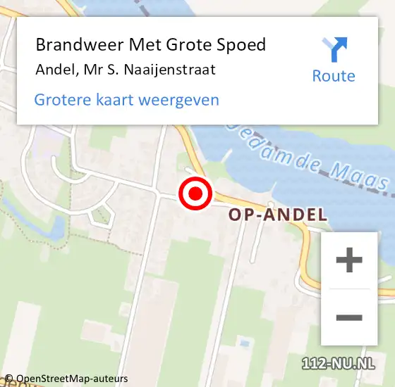 Locatie op kaart van de 112 melding: Brandweer Met Grote Spoed Naar Andel, Mr S. Naaijenstraat op 19 juni 2024 09:57