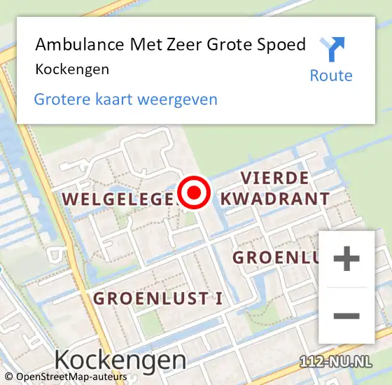 Locatie op kaart van de 112 melding: Ambulance Met Zeer Grote Spoed Naar Kockengen op 19 juni 2024 09:57