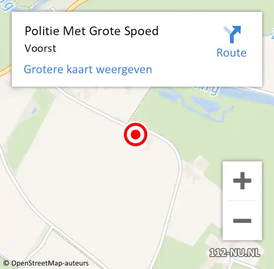 Locatie op kaart van de 112 melding: Politie Met Grote Spoed Naar Voorst op 19 juni 2024 11:27