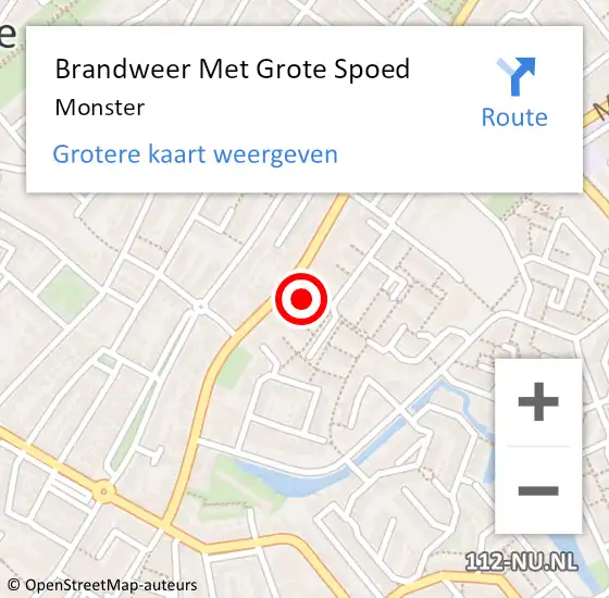 Locatie op kaart van de 112 melding: Brandweer Met Grote Spoed Naar Monster op 19 juni 2024 11:30