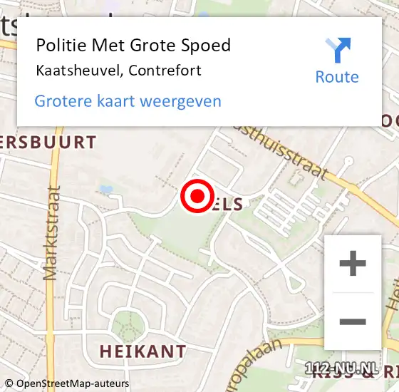 Locatie op kaart van de 112 melding: Politie Met Grote Spoed Naar Kaatsheuvel, Contrefort op 19 juni 2024 11:31