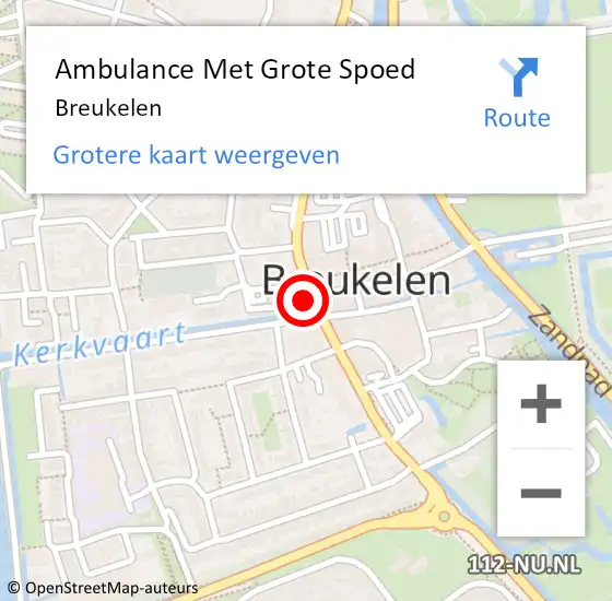 Locatie op kaart van de 112 melding: Ambulance Met Grote Spoed Naar Breukelen op 19 juni 2024 11:49