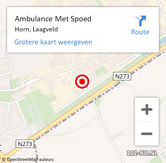 Locatie op kaart van de 112 melding: Ambulance Met Spoed Naar Horn, Laagveld op 19 juni 2024 12:50