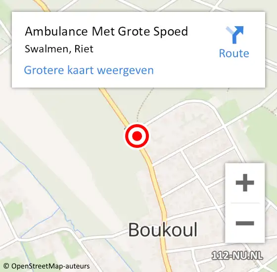 Locatie op kaart van de 112 melding: Ambulance Met Grote Spoed Naar Swalmen, Riet op 19 juni 2024 13:08