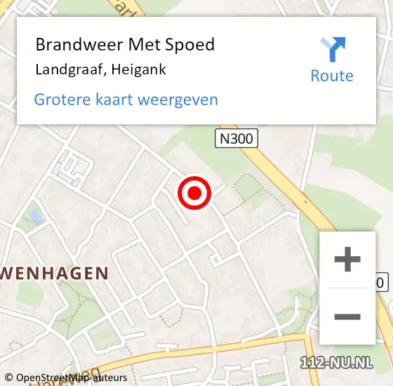 Locatie op kaart van de 112 melding: Brandweer Met Spoed Naar Landgraaf, Heigank op 19 juni 2024 13:27