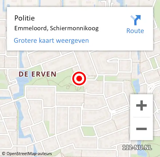 Locatie op kaart van de 112 melding: Politie Emmeloord, Schiermonnikoog op 19 juni 2024 14:05