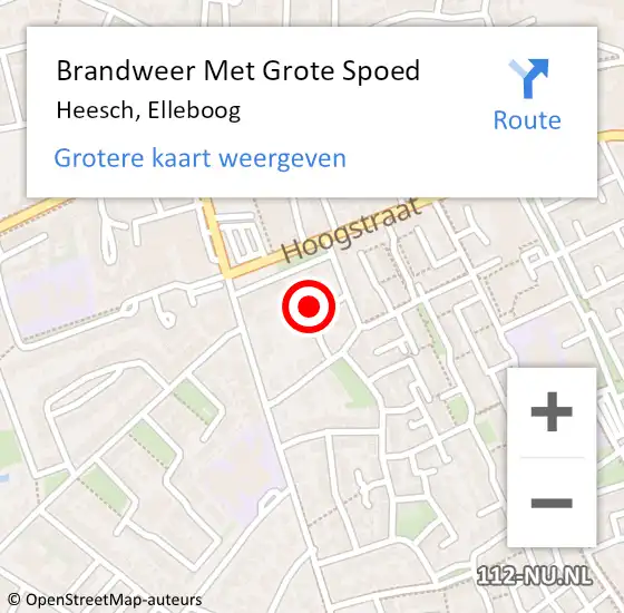 Locatie op kaart van de 112 melding: Brandweer Met Grote Spoed Naar Heesch, Elleboog op 19 juni 2024 14:42