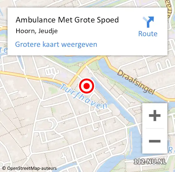 Locatie op kaart van de 112 melding: Ambulance Met Grote Spoed Naar Hoorn, Jeudje op 19 juni 2024 15:42