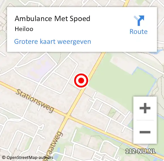 Locatie op kaart van de 112 melding: Ambulance Met Spoed Naar Heiloo op 19 juni 2024 15:50