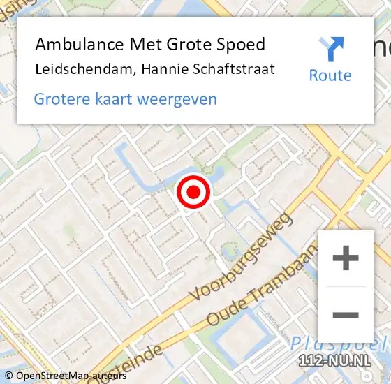 Locatie op kaart van de 112 melding: Ambulance Met Grote Spoed Naar Leidschendam, Hannie Schaftstraat op 19 juni 2024 16:08