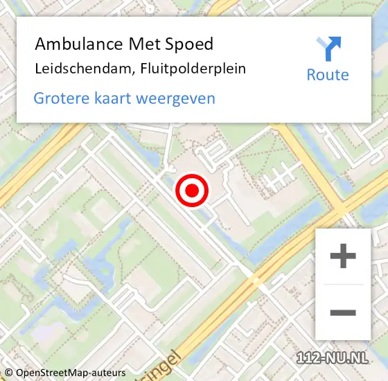 Locatie op kaart van de 112 melding: Ambulance Met Spoed Naar Leidschendam, Fluitpolderplein op 19 juni 2024 17:28