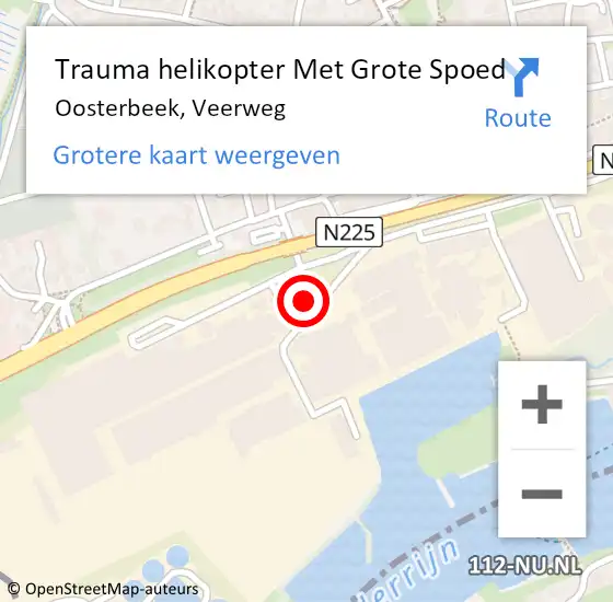 Locatie op kaart van de 112 melding: Trauma helikopter Met Grote Spoed Naar Oosterbeek, Veerweg op 19 juni 2024 18:27