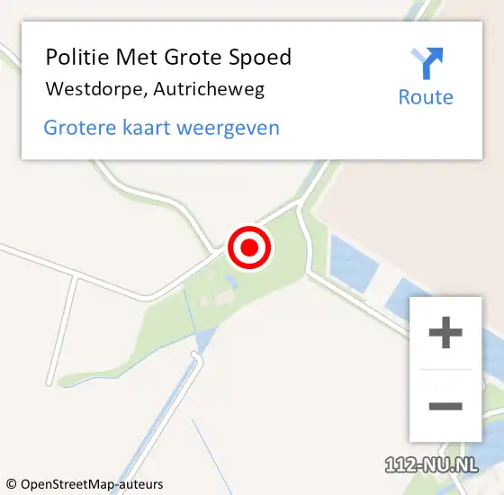 Locatie op kaart van de 112 melding: Politie Met Grote Spoed Naar Westdorpe, Autricheweg op 19 juni 2024 20:48