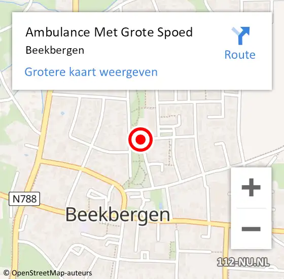 Locatie op kaart van de 112 melding: Ambulance Met Grote Spoed Naar Beekbergen op 20 juni 2024 03:43