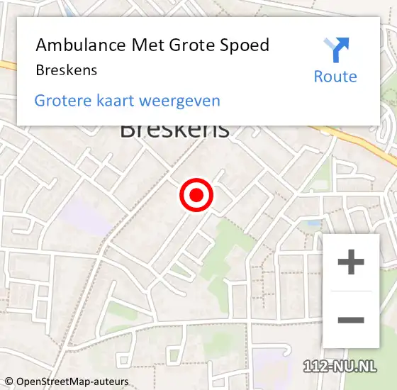 Locatie op kaart van de 112 melding: Ambulance Met Grote Spoed Naar Breskens op 20 juni 2024 07:43