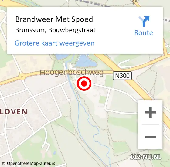 Locatie op kaart van de 112 melding: Brandweer Met Spoed Naar Brunssum, Bouwbergstraat op 20 juni 2024 12:15