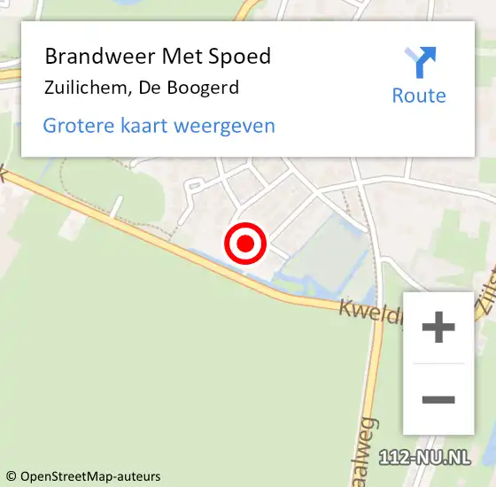 Locatie op kaart van de 112 melding: Brandweer Met Spoed Naar Zuilichem, De Boogerd op 20 juni 2024 14:39