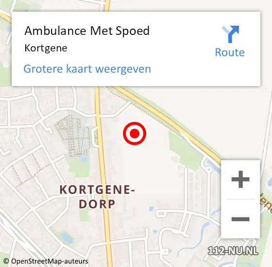 Locatie op kaart van de 112 melding: Ambulance Met Spoed Naar Kortgene op 20 juni 2024 15:08