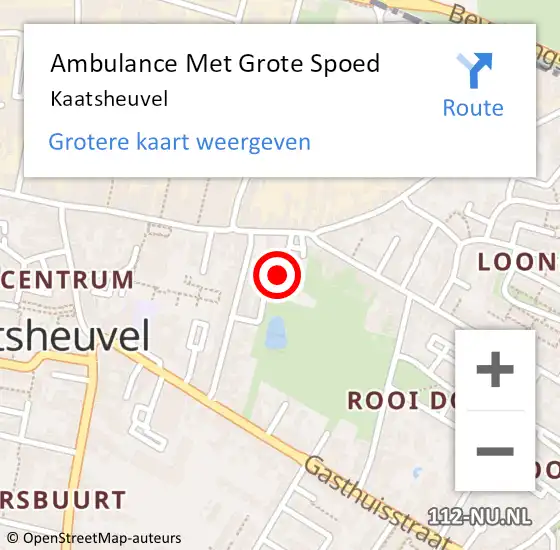 Locatie op kaart van de 112 melding: Ambulance Met Grote Spoed Naar Kaatsheuvel op 20 juni 2024 19:09