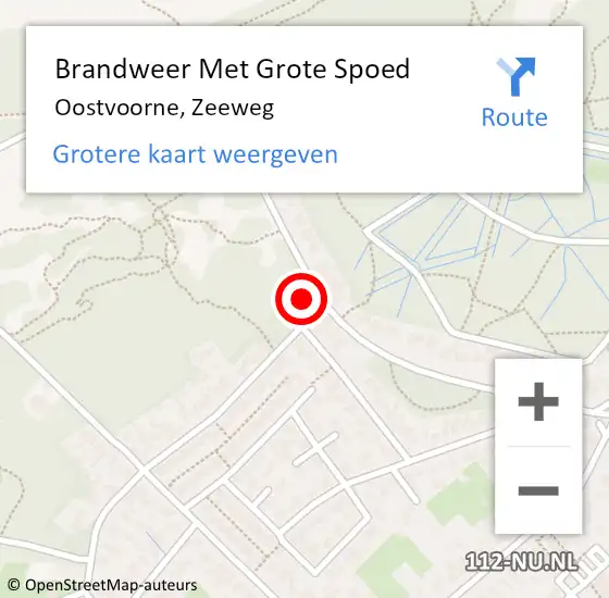 Locatie op kaart van de 112 melding: Brandweer Met Grote Spoed Naar Oostvoorne, Zeeweg op 20 juni 2024 20:33