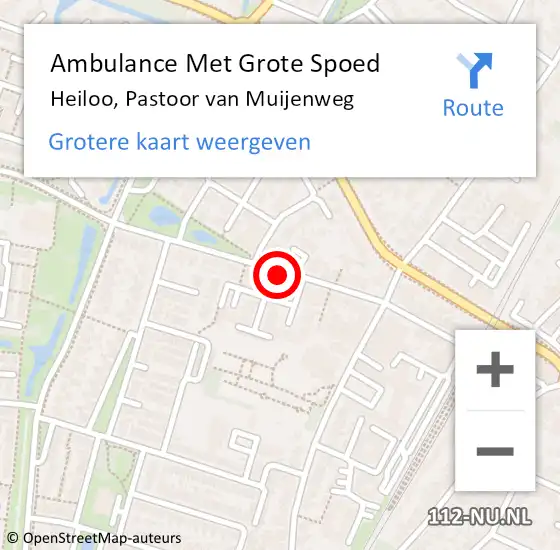 Locatie op kaart van de 112 melding: Ambulance Met Grote Spoed Naar Heiloo, Pastoor van Muijenweg op 20 juni 2024 20:40