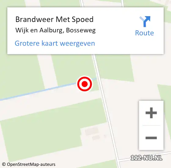 Locatie op kaart van de 112 melding: Brandweer Met Spoed Naar Wijk en Aalburg, Bosseweg op 20 juni 2024 23:38