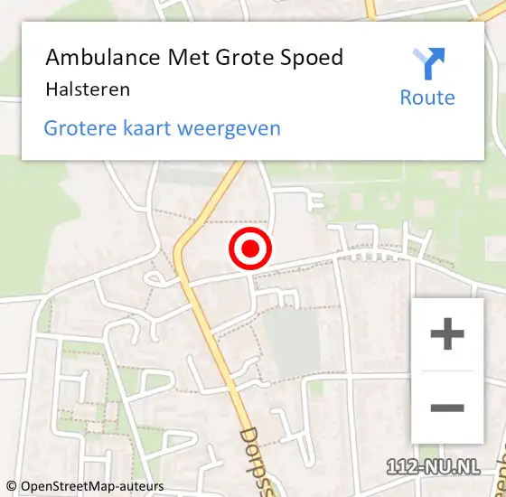 Locatie op kaart van de 112 melding: Ambulance Met Grote Spoed Naar Halsteren op 20 juni 2024 23:56