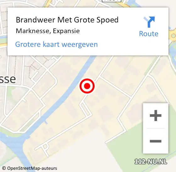 Locatie op kaart van de 112 melding: Brandweer Met Grote Spoed Naar Marknesse, Expansie op 21 juni 2024 00:23