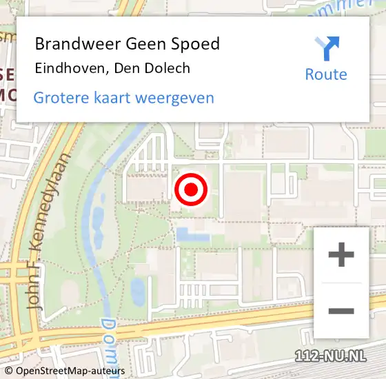 Locatie op kaart van de 112 melding: Brandweer Geen Spoed Naar Eindhoven, Den Dolech op 21 juni 2024 07:55