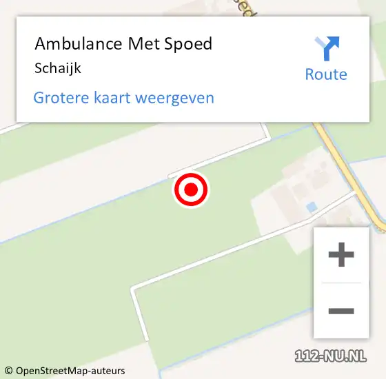 Locatie op kaart van de 112 melding: Ambulance Met Spoed Naar Schaijk op 21 juni 2024 08:18