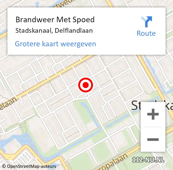 Locatie op kaart van de 112 melding: Brandweer Met Spoed Naar Stadskanaal, Delflandlaan op 21 juni 2024 08:40