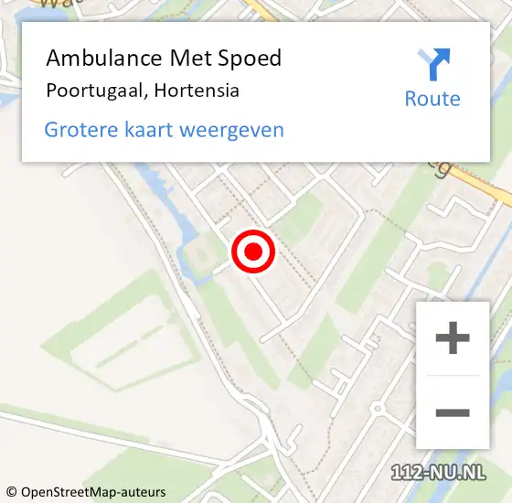 Locatie op kaart van de 112 melding: Ambulance Met Spoed Naar Poortugaal, Hortensia op 21 juni 2024 12:51