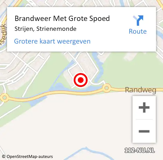 Locatie op kaart van de 112 melding: Brandweer Met Grote Spoed Naar Strijen, Strienemonde op 21 juni 2024 13:20