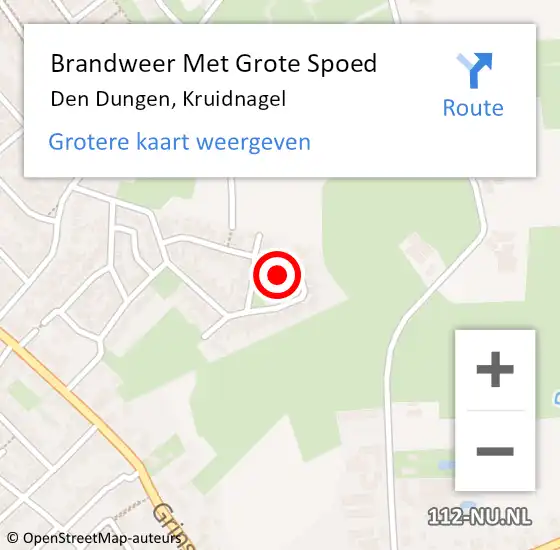 Locatie op kaart van de 112 melding: Brandweer Met Grote Spoed Naar Den Dungen, Kruidnagel op 21 juni 2024 14:39