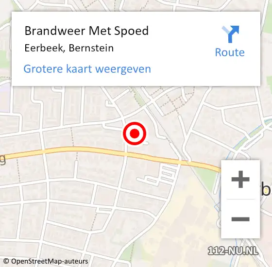 Locatie op kaart van de 112 melding: Brandweer Met Spoed Naar Eerbeek, Bernstein op 21 juni 2024 20:06